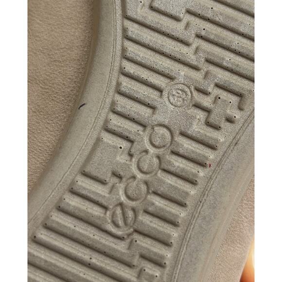 Ecco Buckle Ballet Flats Metallic Snakeskin Embossed Leather - Picture 6 of 6